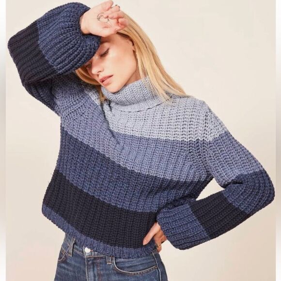 La Ligne X Reformation Knitted Colorblock Sweater - Picture 1 of 14